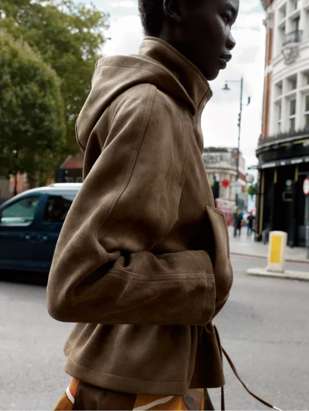 Zara NWT hooded faux suede jacket 8372/284 - Picture 8 of 11